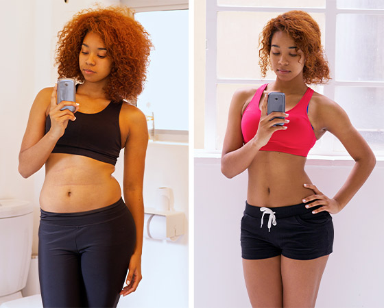 Women's Results from fitness routine